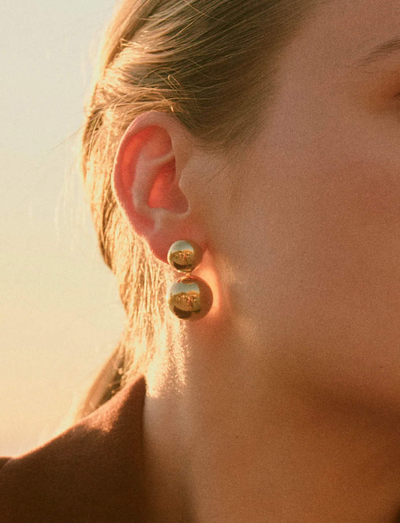 Edblad Sphere Earrings S Gold, One Size, Gold, Øreringe > Øreringe Med Vedhæng, Dame