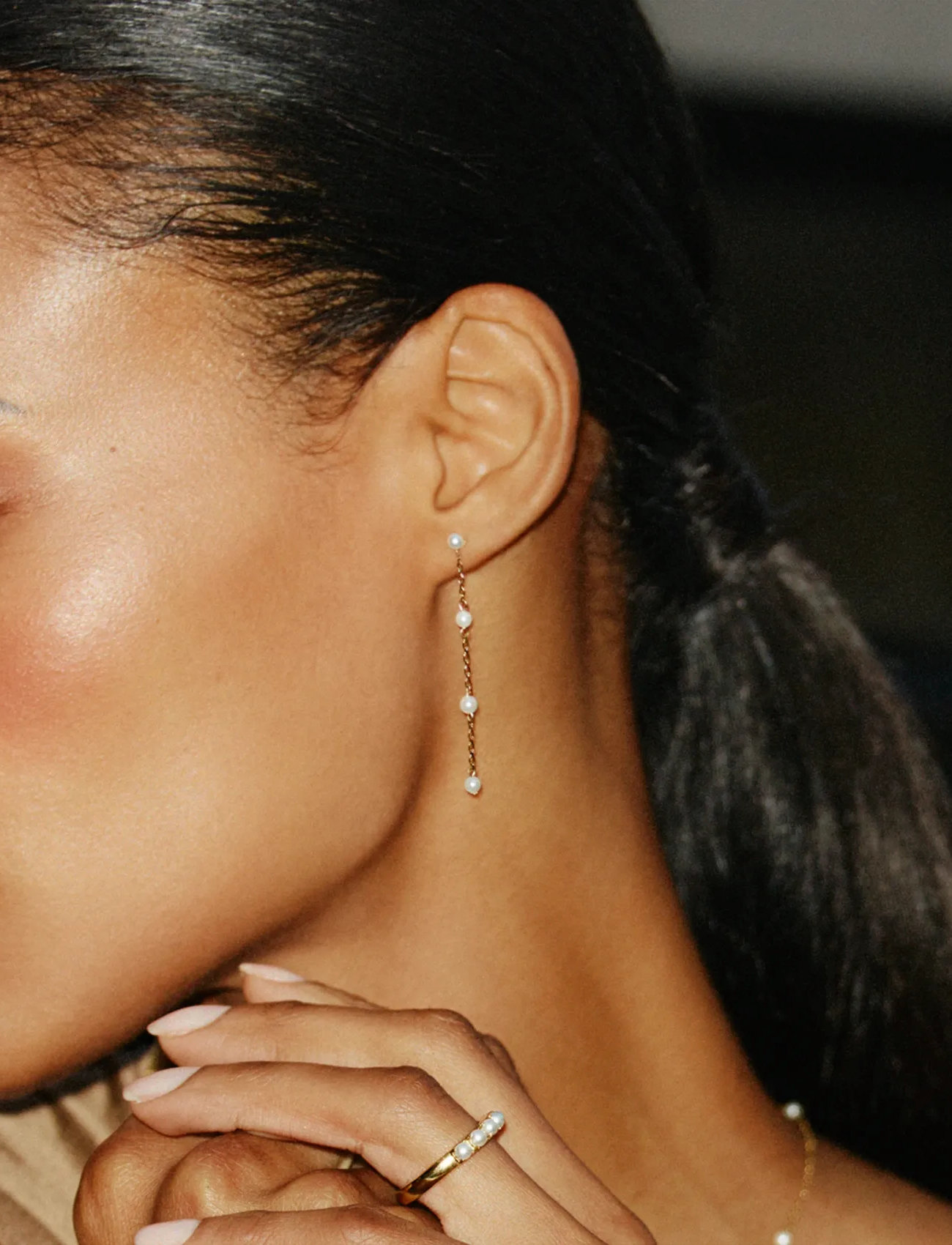 Edblad Lilo Earrings Gold, One Size, Gold, Øreringe > Øreringe Med Vedhæng, Dame