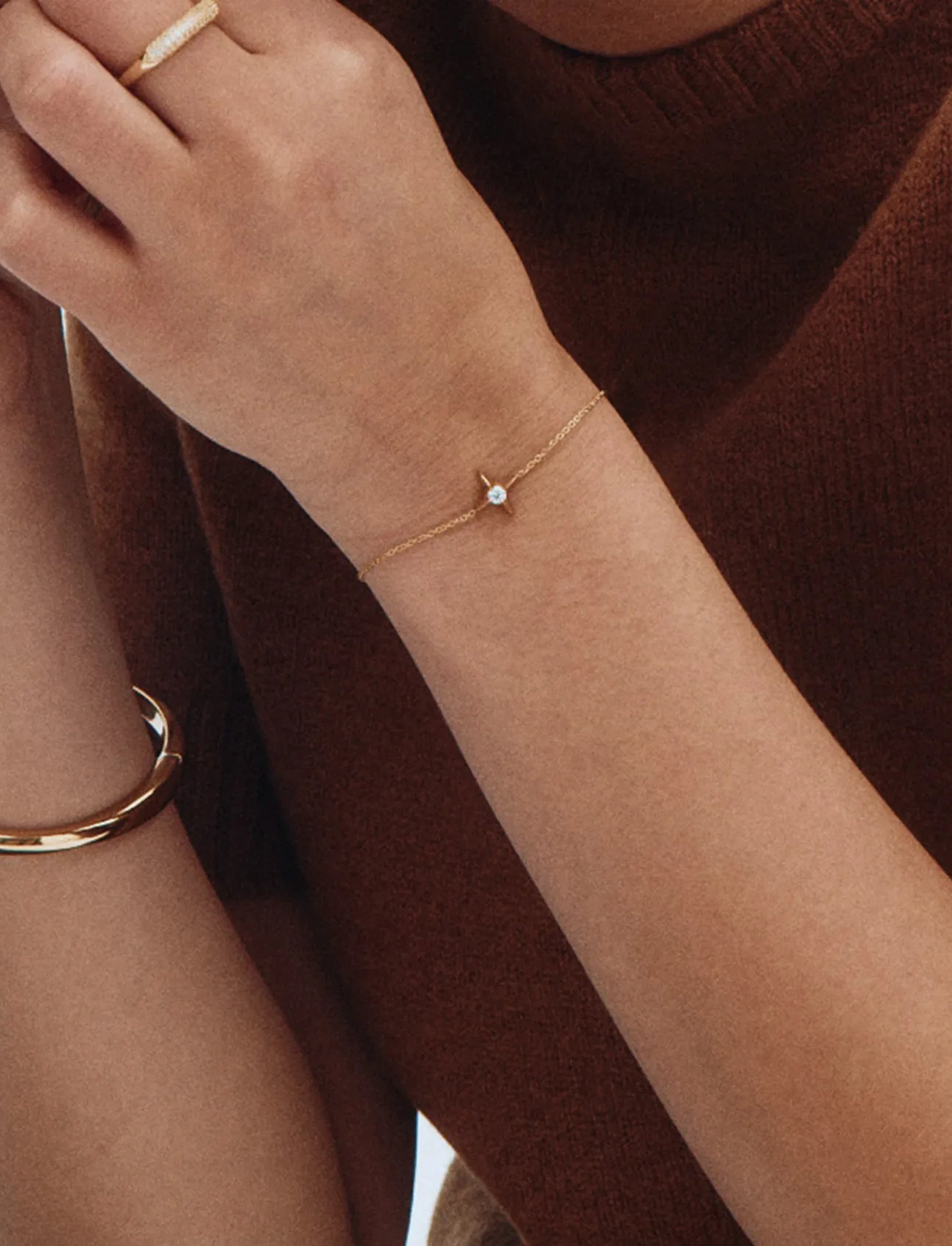 Edblad Stellar Bracelet Gold, One Size, Gold, Armbånd > Kædearmbånd, Dame