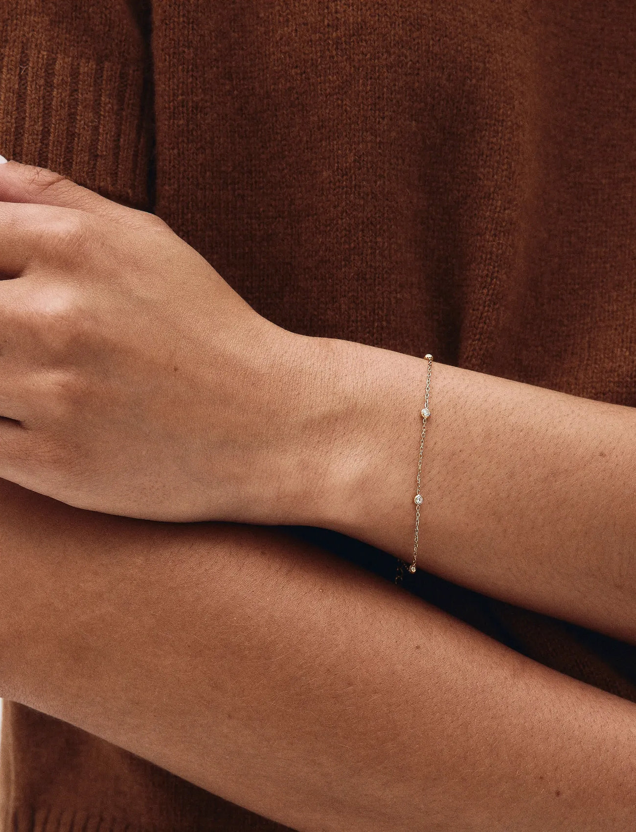 Edblad Petite Bracelet Gold, One Size 18 cm, Gold, Armbånd > Kædearmbånd, Dame