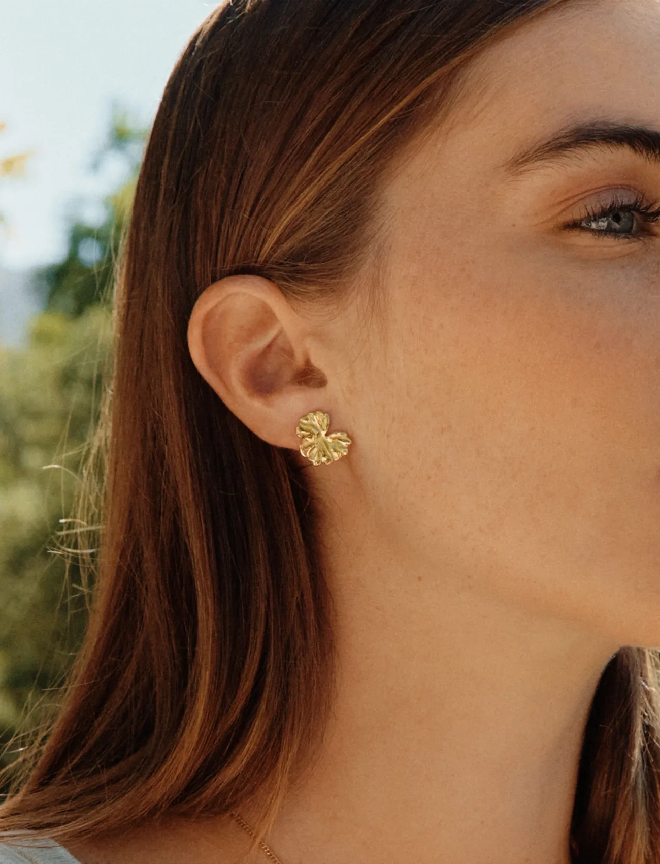 Edblad Gerana Studs S Gold, One Size, Gold, Øreringe > Ørestikker, Dame