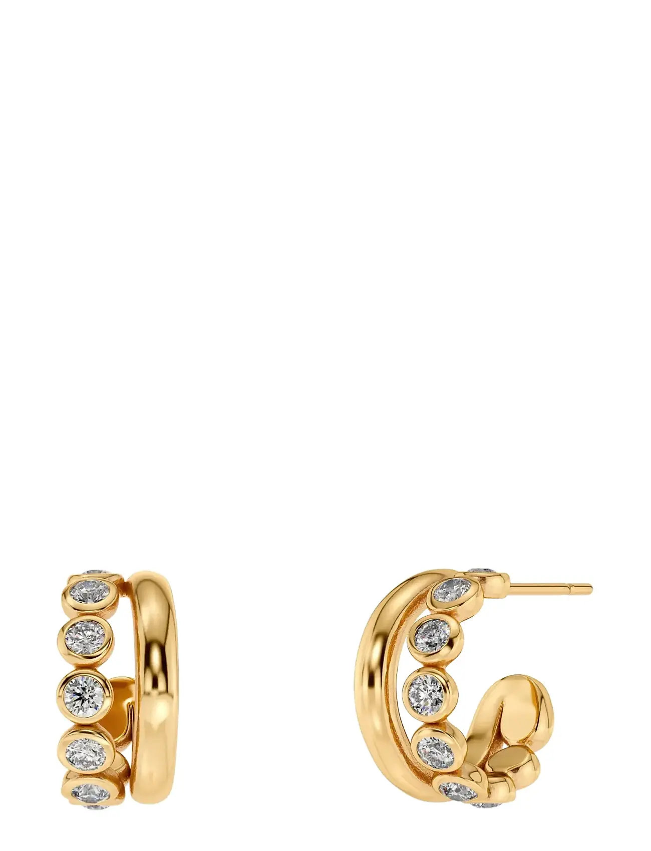 Edblad Grace Hoops S Gold, One Size, Gold, Øreringe > Creoler, Dame