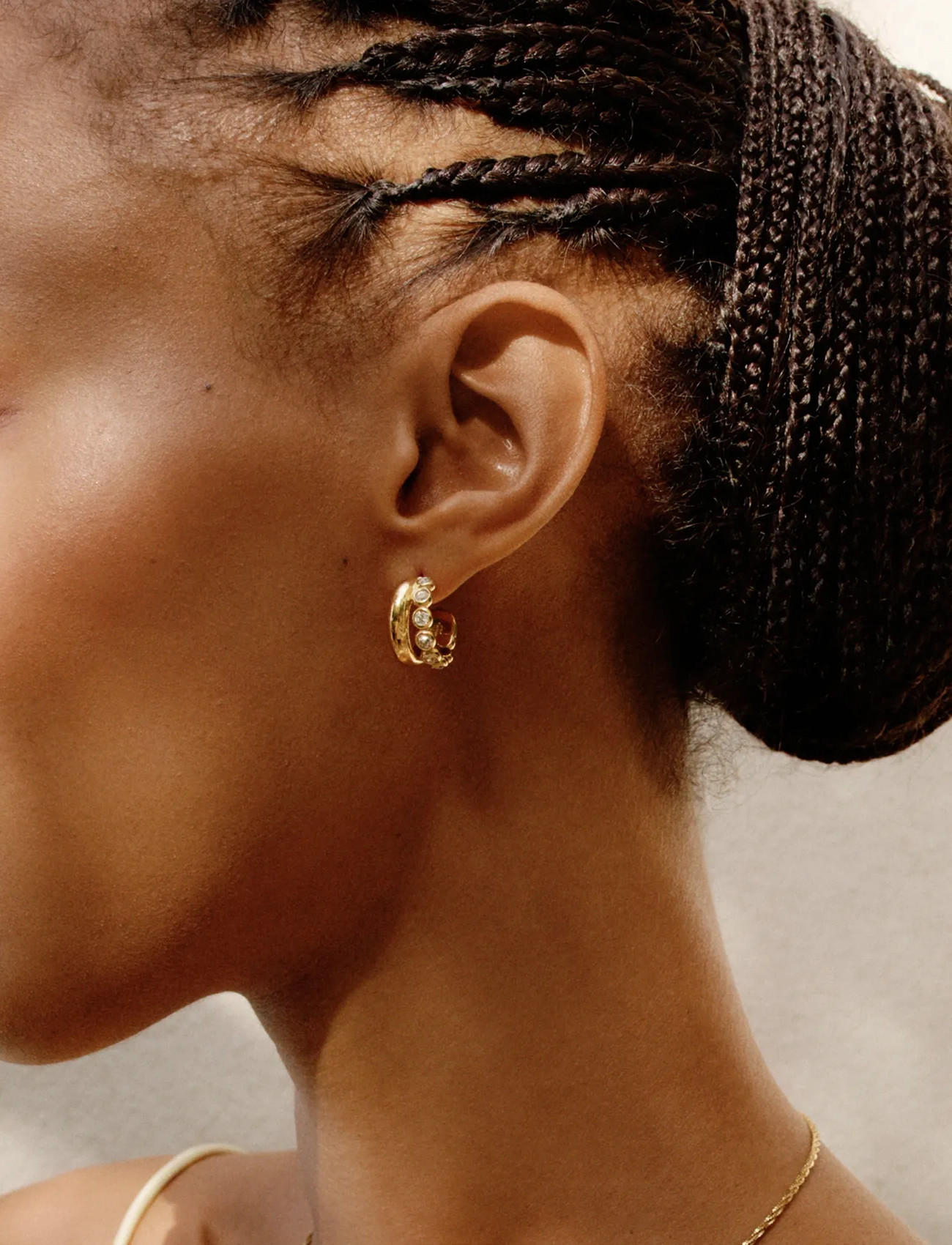Edblad Grace Hoops L Gold, One Size, Gold, Øreringe > Creoler, Dame