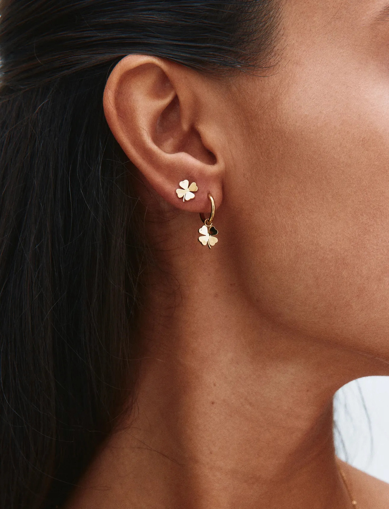 Edblad Lucky Hoops Mini Gold, One Size, Gold, Øreringe > Creoler, Dame
