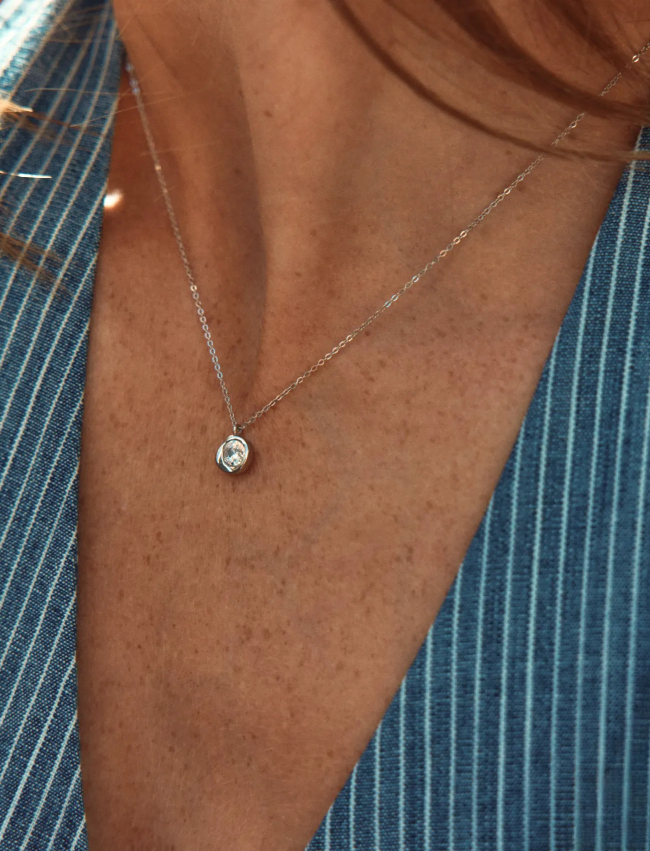 Edblad Ocean Gem Necklace S Steel, One Size, Silver, Halskæder > Kædehalskæder, Dame