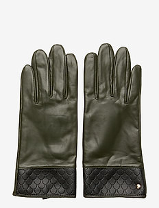 Tiles Leather Glove Forest - FOREST