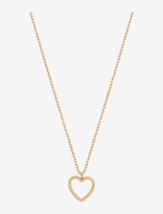 Rope Heart Necklace S Gold - hangandi hálsmen - gold