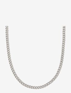 Clark Chain Necklace Steel - biżuteria - silver