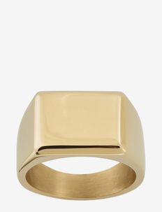 Cole Signet Ring Gold - pierścionki - gold