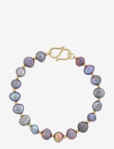 Iris Pearl Bracelet Teal Gold - pērļu rokassprādzes - gold