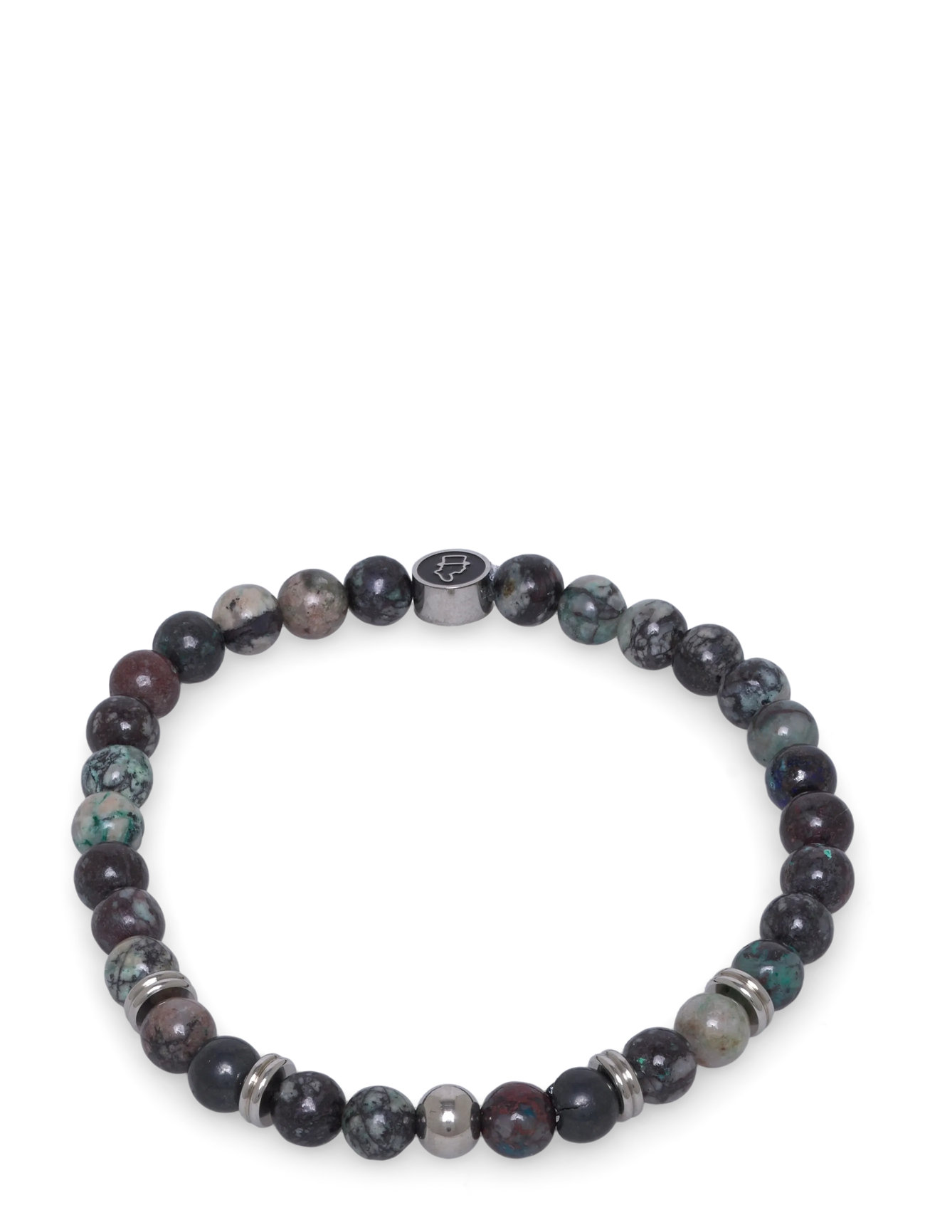 edd. Beads Bracelet 6Mm, 5 cm, Grey, Smykker > Armbånd, Herre