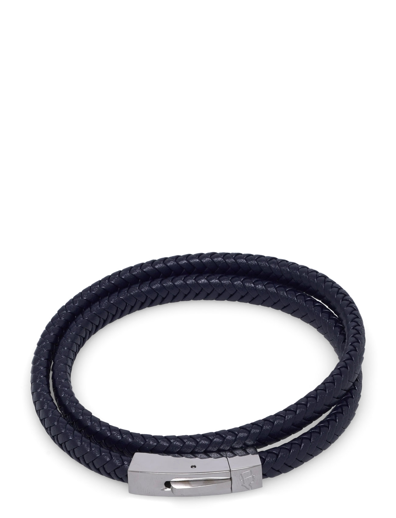 edd. Leather Bracelet Double, 5 cm, Navy, Smykker > Armbånd, Herre