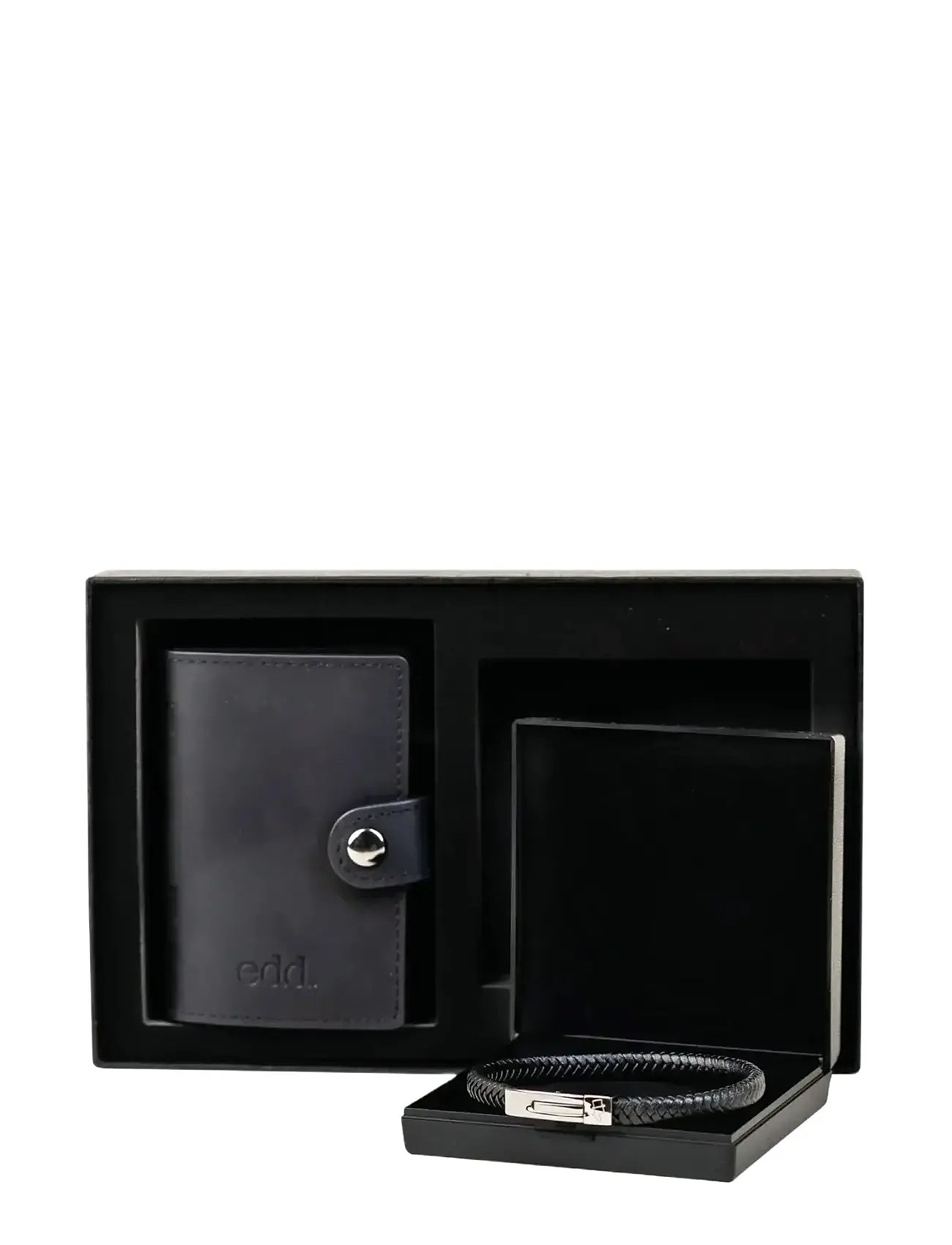 edd. Gift Set Card Holder/Bracelet, S 18, Black, Punge > Kortholder, Herre