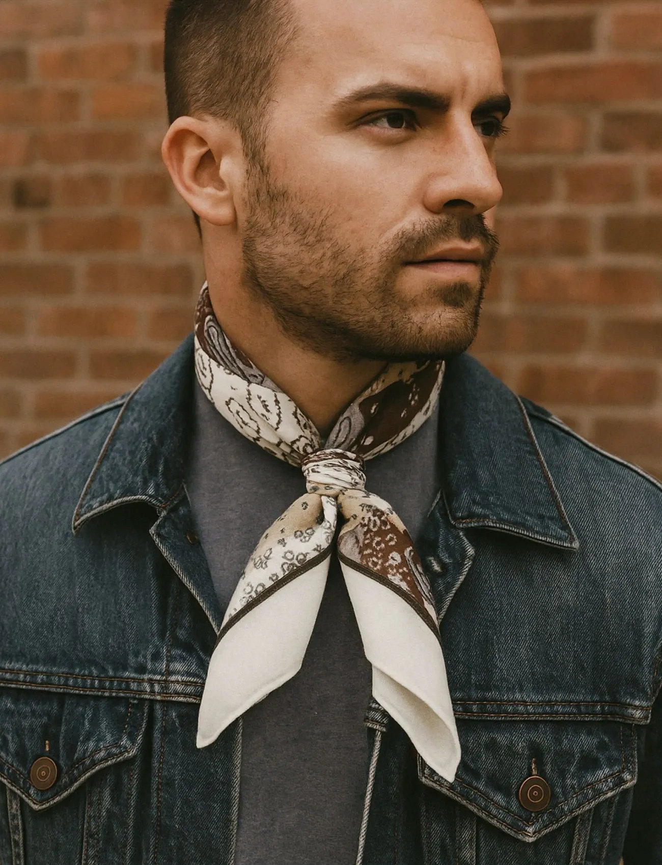 edd. Bandana, One Size, Brown, Tørklæder > Letvægtstørklæder, Herre