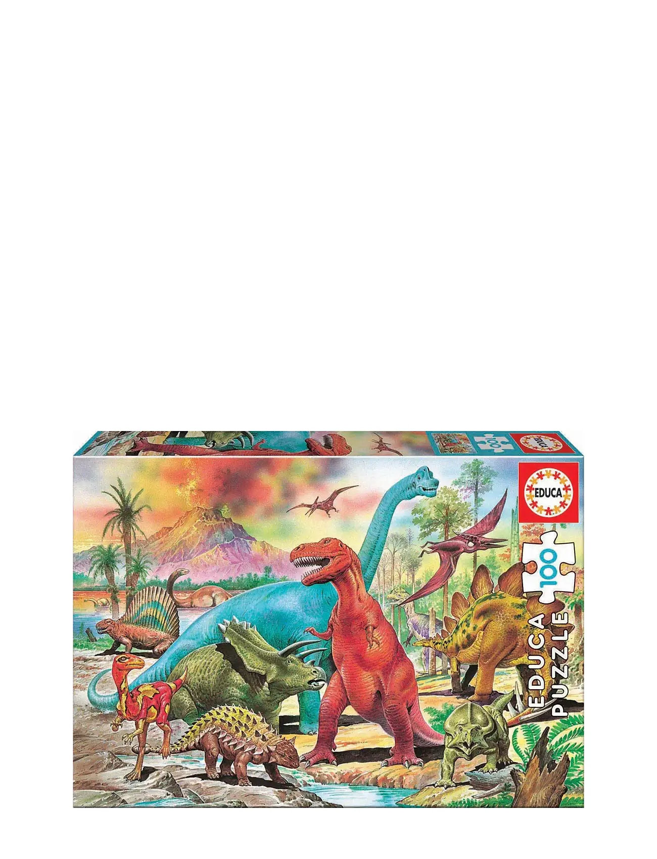 Educa 100 Dinosaurs Toys Puzzles And Games Puzzles Classic Puzzles Multi/patterned Educa