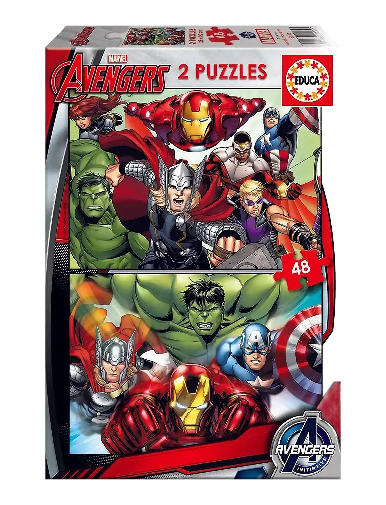 Educa 2X48 Avengers Toys Puzzles And Games Puzzles Classic Puzzles Multi/patterned Educa