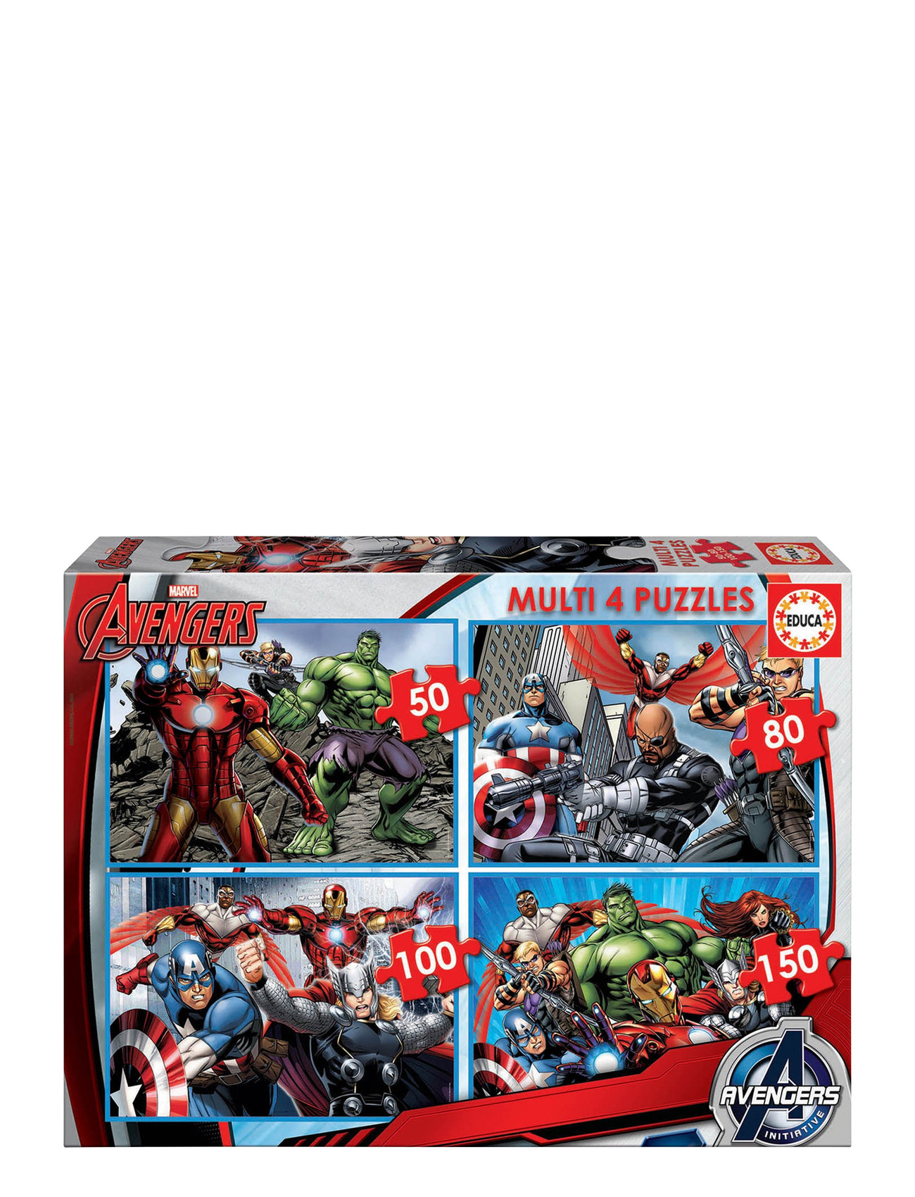 Educa 50-80-100-150 Avengers Toys Puzzles And Games Puzzles Classic Puzzles Multi/patterned Educa