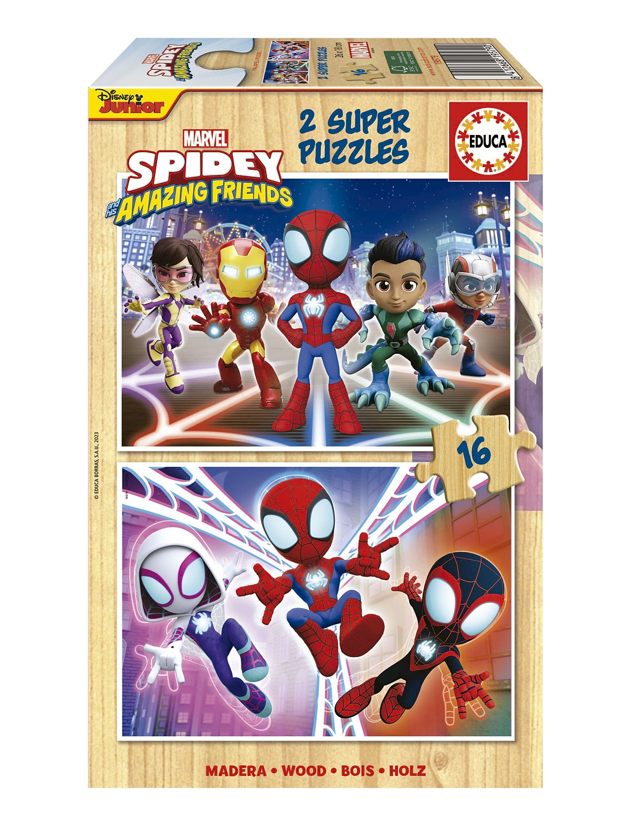 Educa 2X16 Spidey & His Amazing Friends Patterned Educa