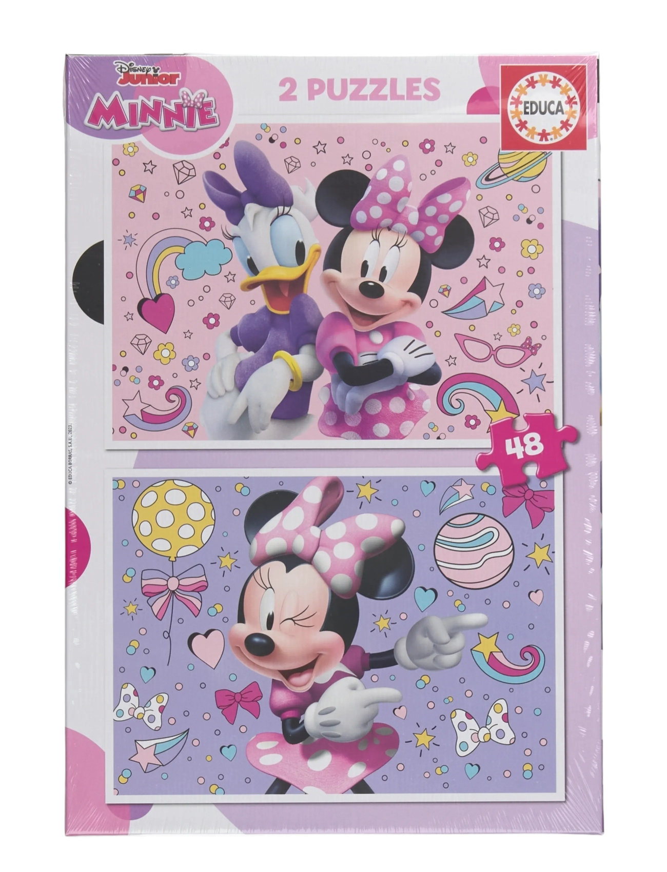 Educa Educa 2X48 Minnie, One Size, Multi/patterned, Puslespil > Klassiske Puslespil, Børn