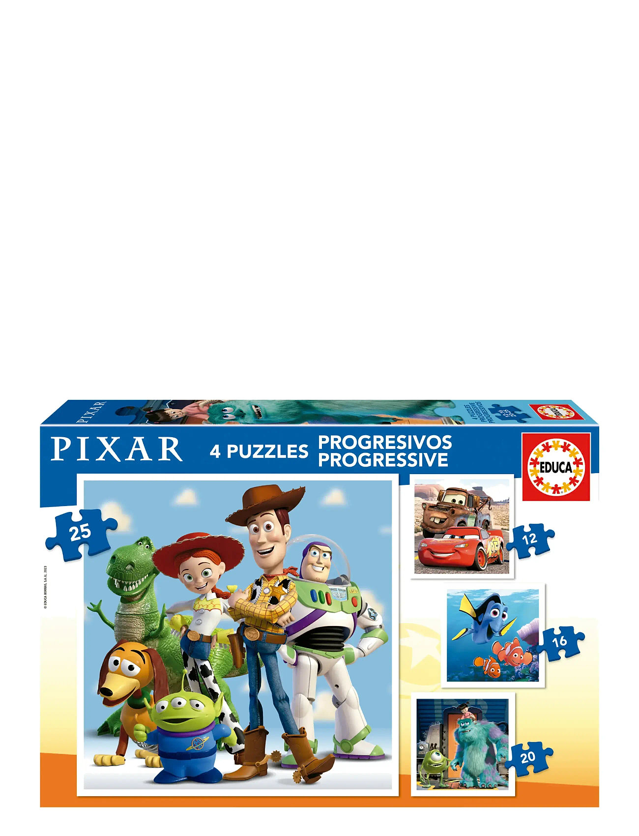 Educa 12-16-20-25 Disney Pixar Toys Puzzles And Games Puzzles Classic Puzzles Multi/patterned Educa