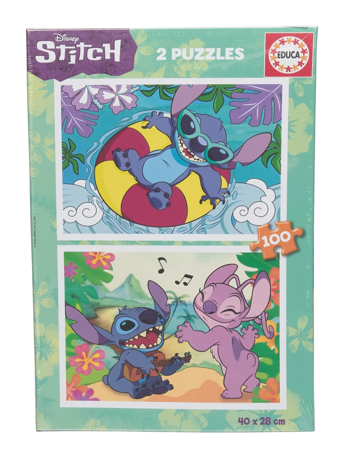 Educa Educa 2X100 Disney Stitch, One Size, Multi/patterned, Puslespil > Klassiske Puslespil, Børn