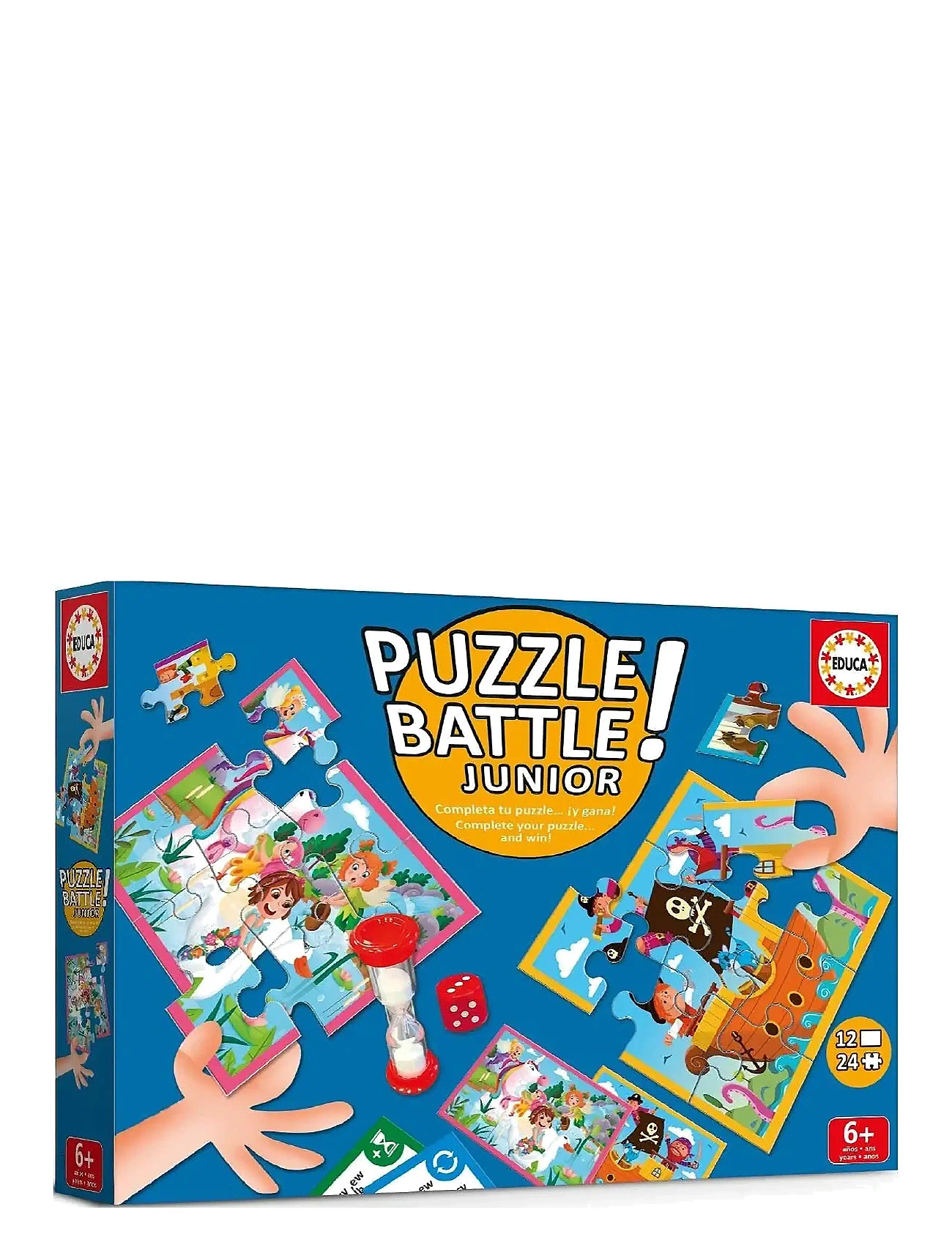Educa Puzzle Battle Junior - Animals Toys Puzzles And Games Puzzles Classic Puzzles Multi/patterned Educa