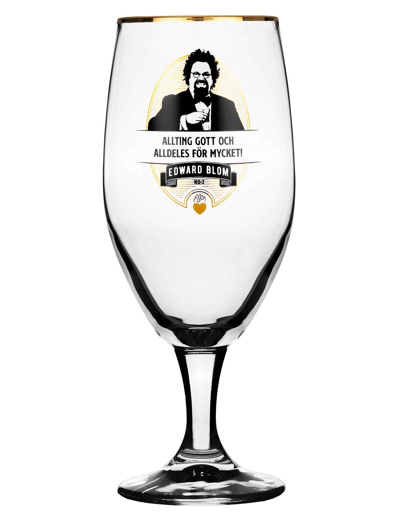 Edward Blom Beer Glass No:3 "Allting Gott Och", 40 CL, Nude, Glas > Ølglas, Unisex