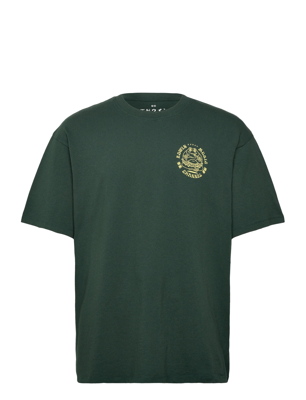 Edwin Edwin Music Channel T-Shirt, S, Green, T-Shirts > Kortærmede, Herre