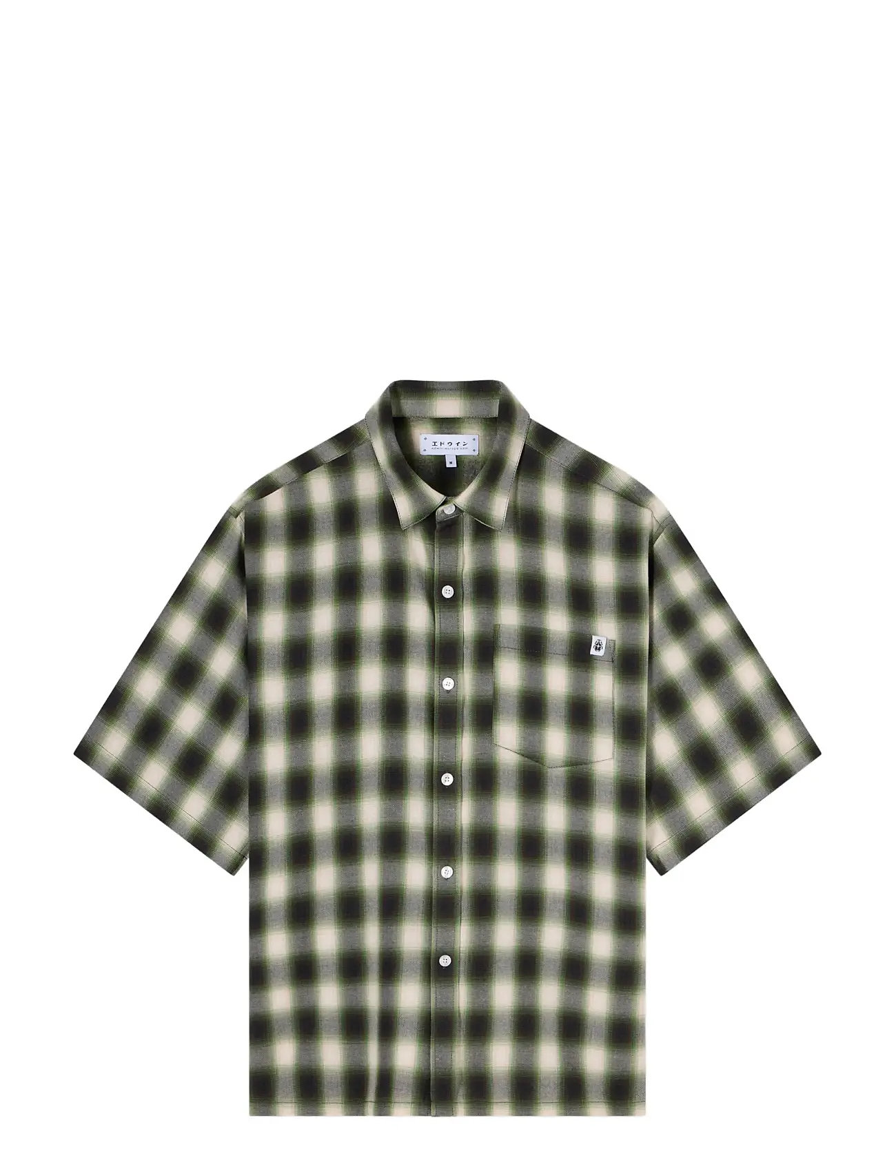 Edwin Millbury Shirt Ss - Green / Black, S, Green, Skjorter > Kortærmede Shirts, Herre