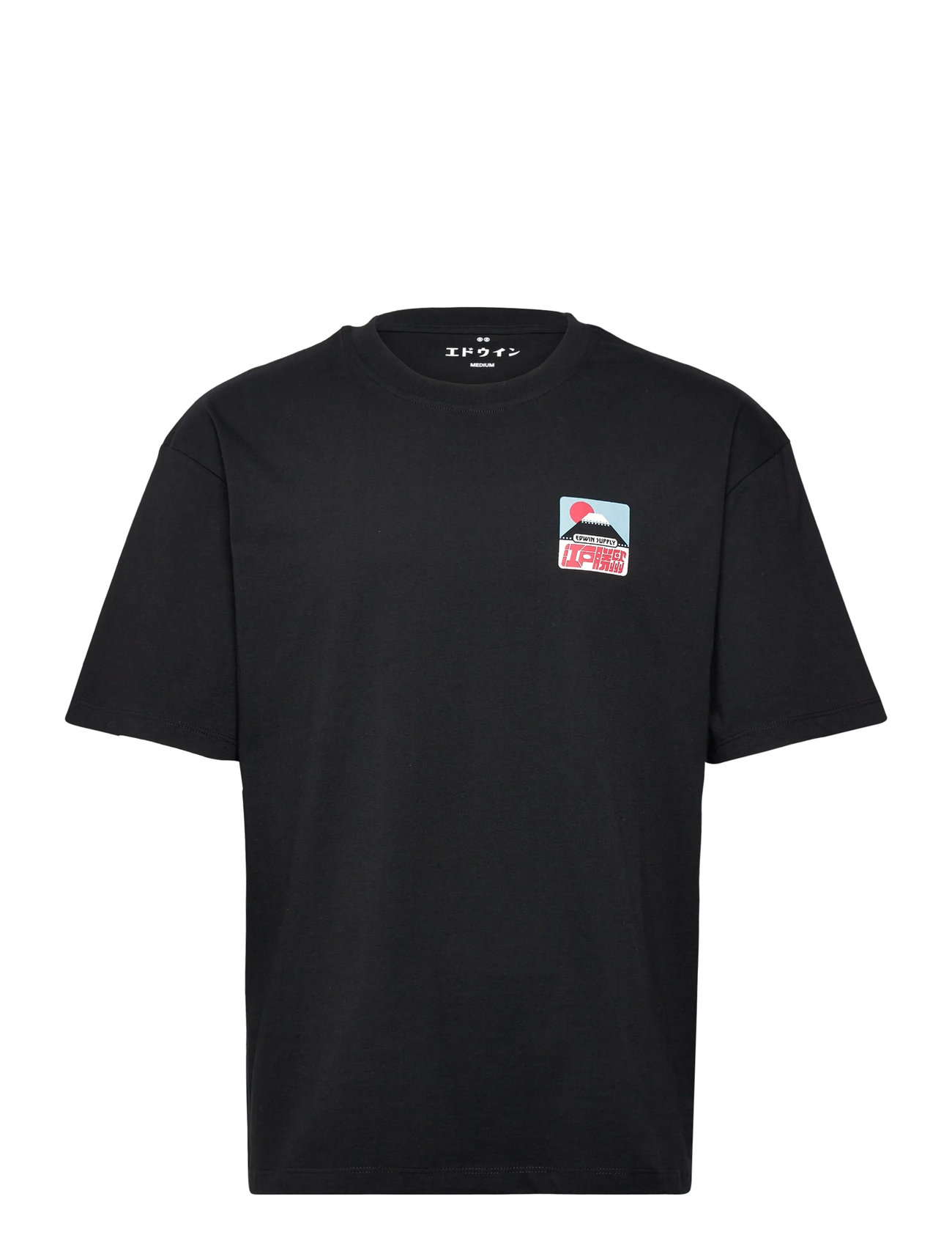Edwin Sunset On Fuji San T-Shirt - Black, XXL, Black, T-Shirts > Kortærmede, Herre
