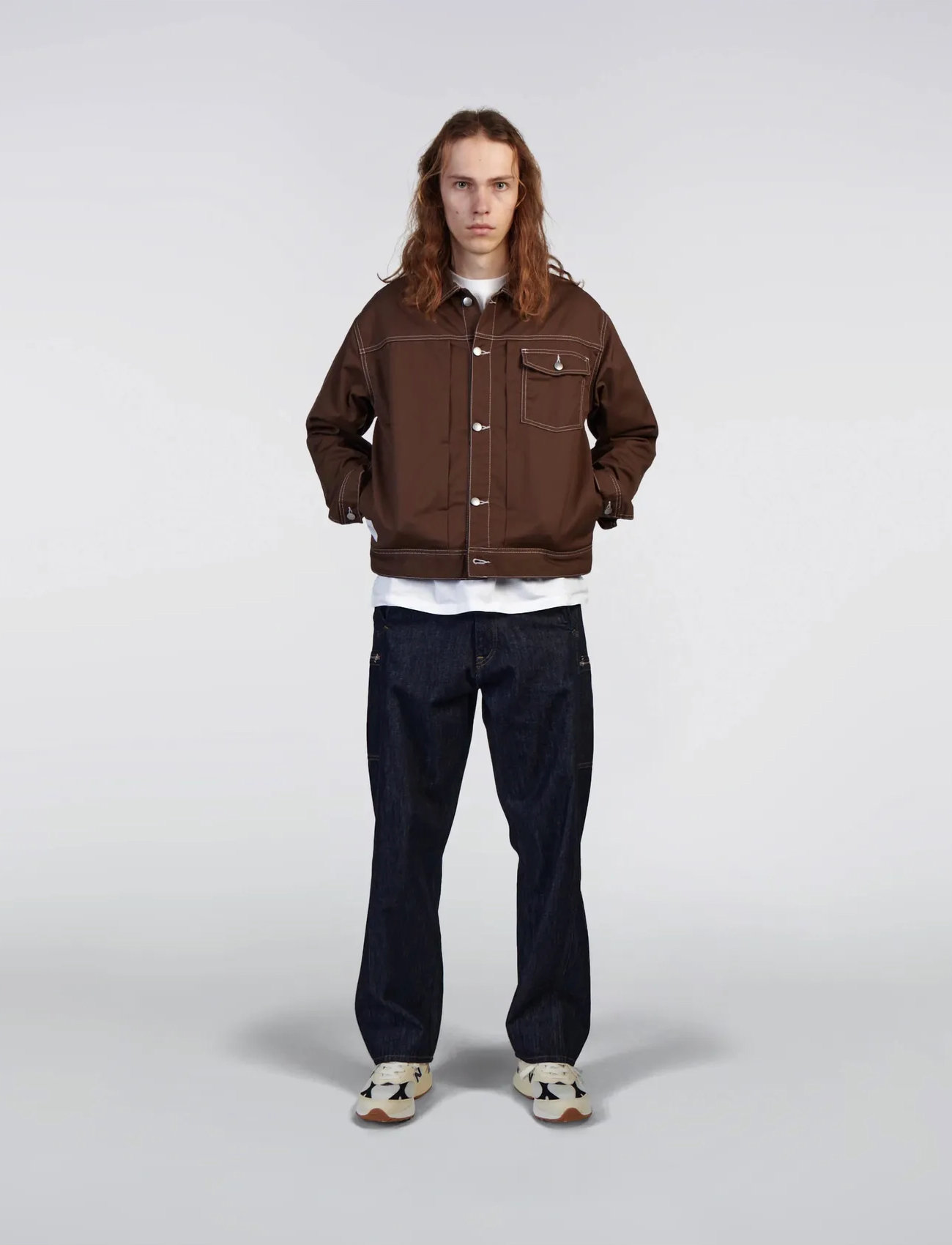 Edwin Maine Jacket, L, Brown, Jakker > Lette Jakker, Herre