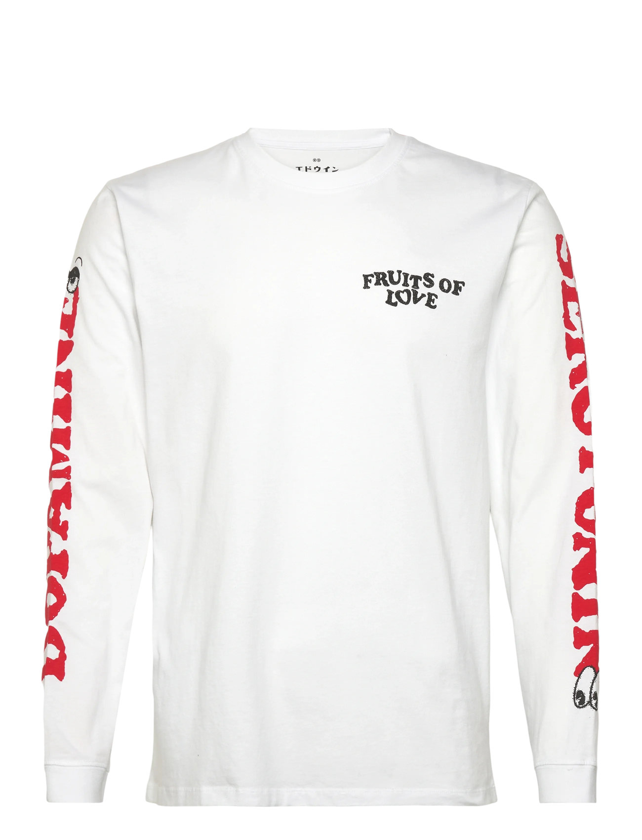 Edwin Fruits Of Love T-Shirt Ls, L, White, T-Shirts > Langærmede, Herre