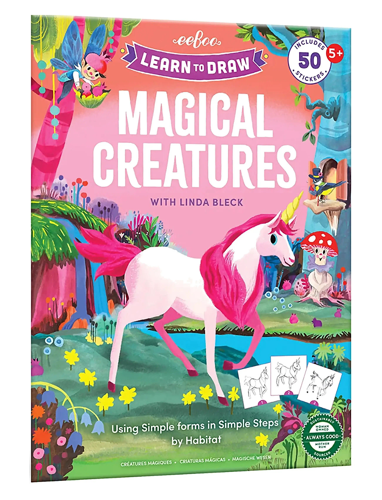 Learn To Draw - Magical Creatures Toys Creativity Drawing & Crafts Drawing Coloring & Craft Books Multi/patterned Eeboo