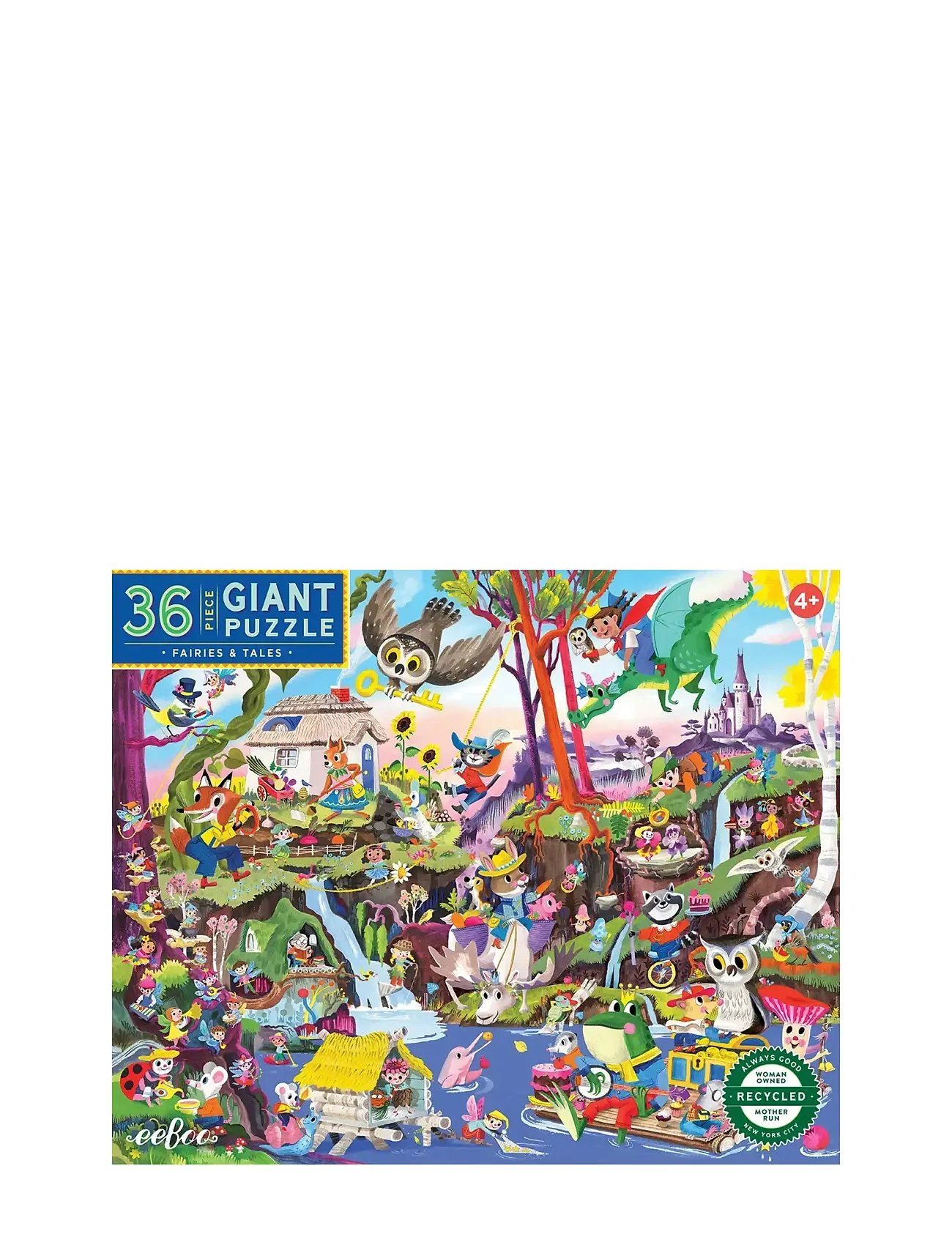 Giant Puzzle 36 Pcs - Fairies & Tales Toys Puzzles And Games Puzzles Classic Puzzles Multi/patterned Eeboo