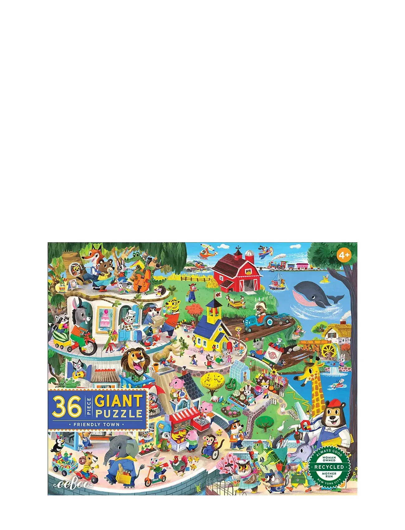 Giant Puzzle 36 Pcs - Friendly Town Toys Puzzles And Games Puzzles Classic Puzzles Multi/patterned Eeboo
