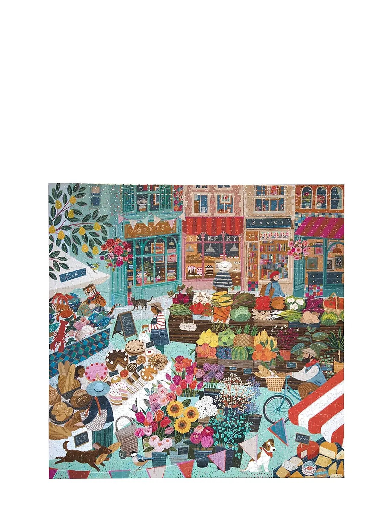 Puzzle 1000 Pcs - English Green Market Toys Puzzles And Games Puzzles Classic Puzzles Multi/patterned Eeboo