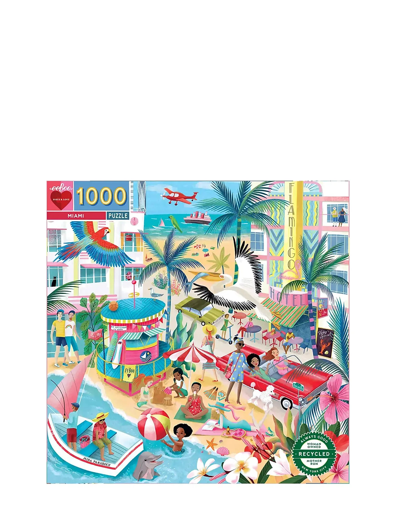Puzzle 1000 Pcs - Miami Toys Puzzles And Games Puzzles Classic Puzzles Multi/patterned Eeboo
