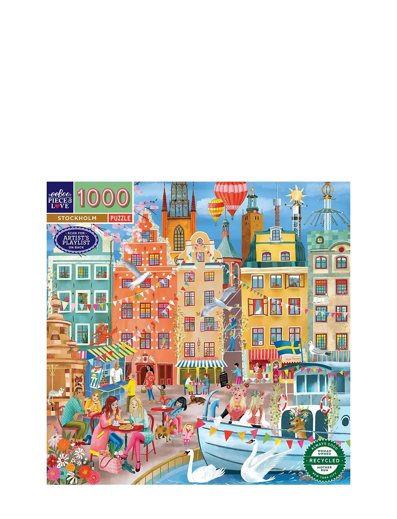 Puzzle 1000 Pcs - Stockholm Toys Puzzles And Games Puzzles Classic Puzzles Multi/patterned Eeboo