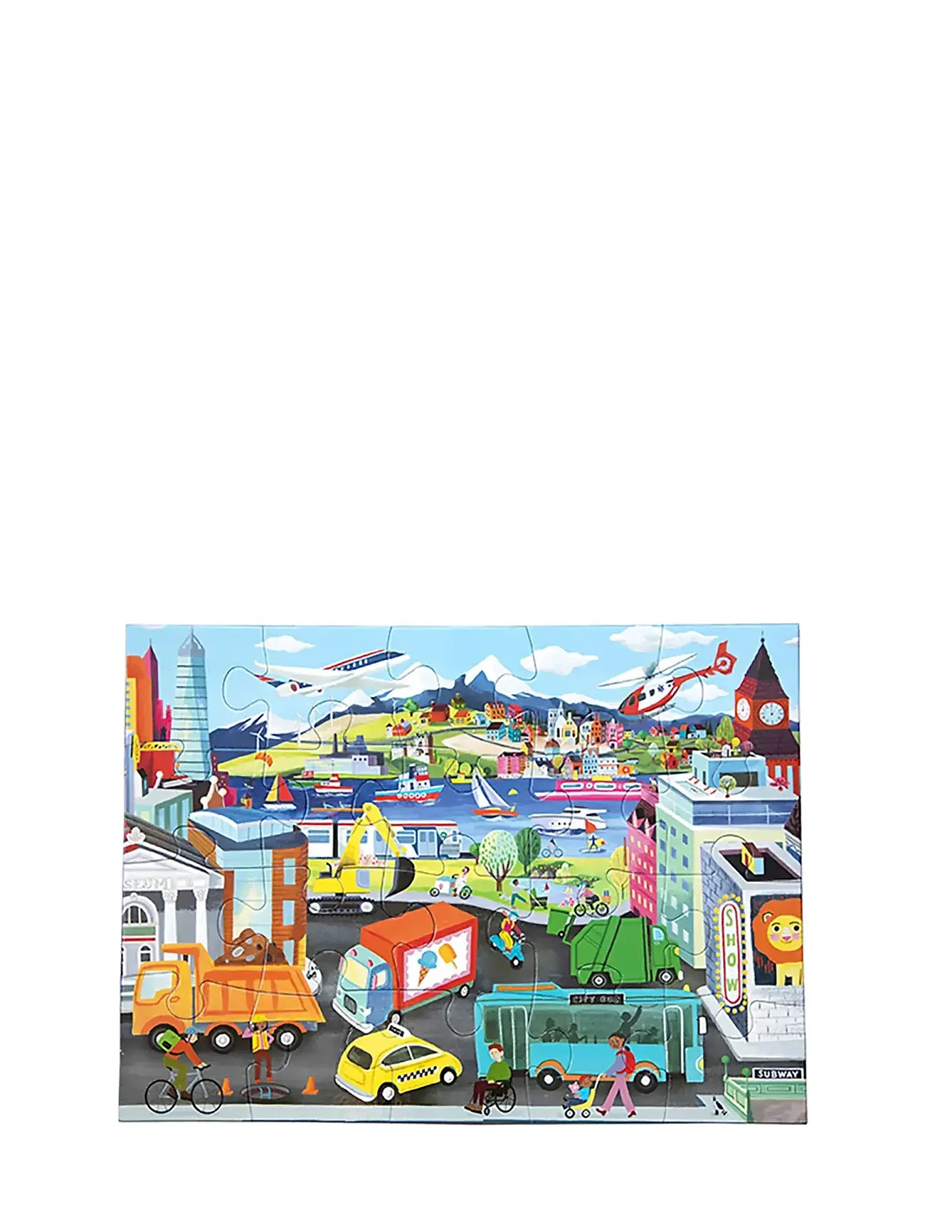 Puzzle 20 Pcs - Vehicles Toys Puzzles And Games Puzzles Classic Puzzles Multi/patterned Eeboo