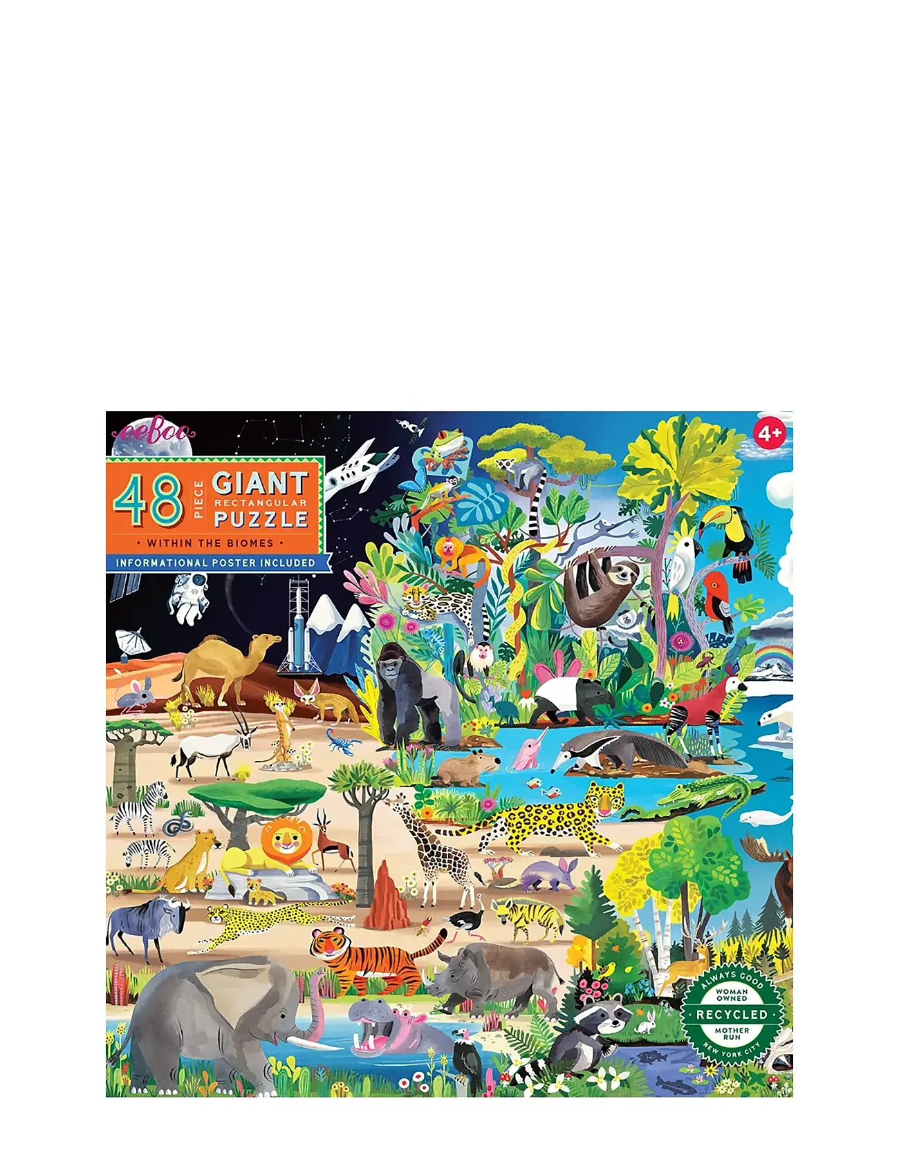 Giant Puzzle 48 Pcs - Within The Biome Toys Puzzles And Games Puzzles Classic Puzzles Multi/patterned Eeboo