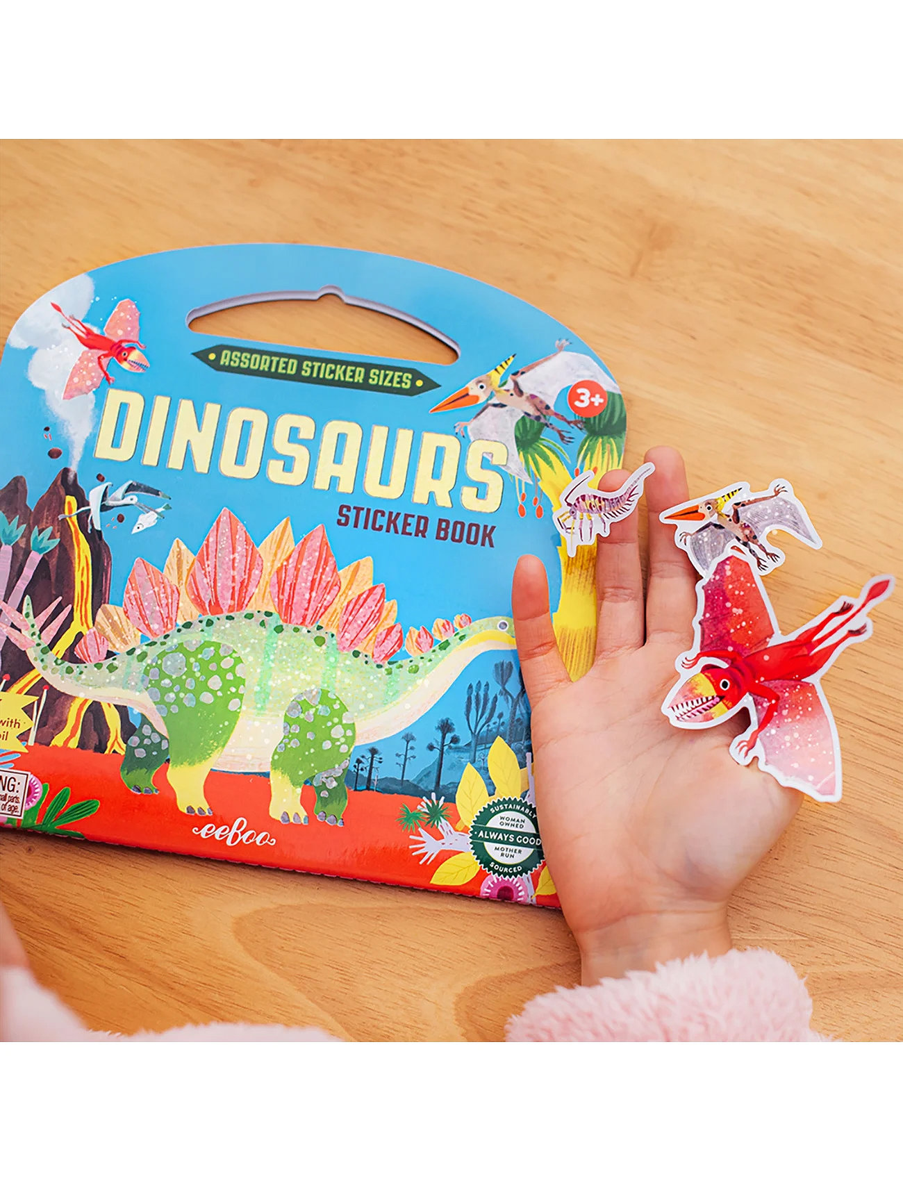 Eeboo Sticker Book - Dinosaurs, One Size, Multi/patterned, Håndværk > Klistermærker, Børn