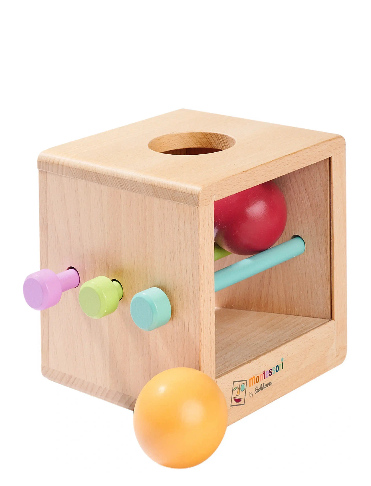 Eichhorn Eichhorn Montessori Box With Balls, One Size, Cream, Educational Legetøj > Sorting Box Toy, Børn