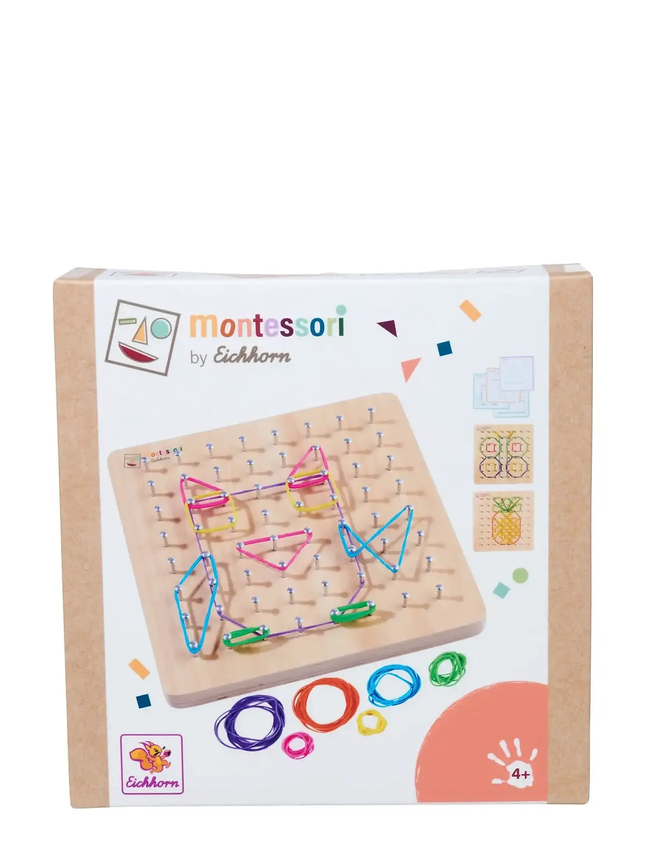 Eichhorn Eichhorn Montessori Geo Board, One Size, Multi/patterned, Håndværk > Håndværkssæt, Børn