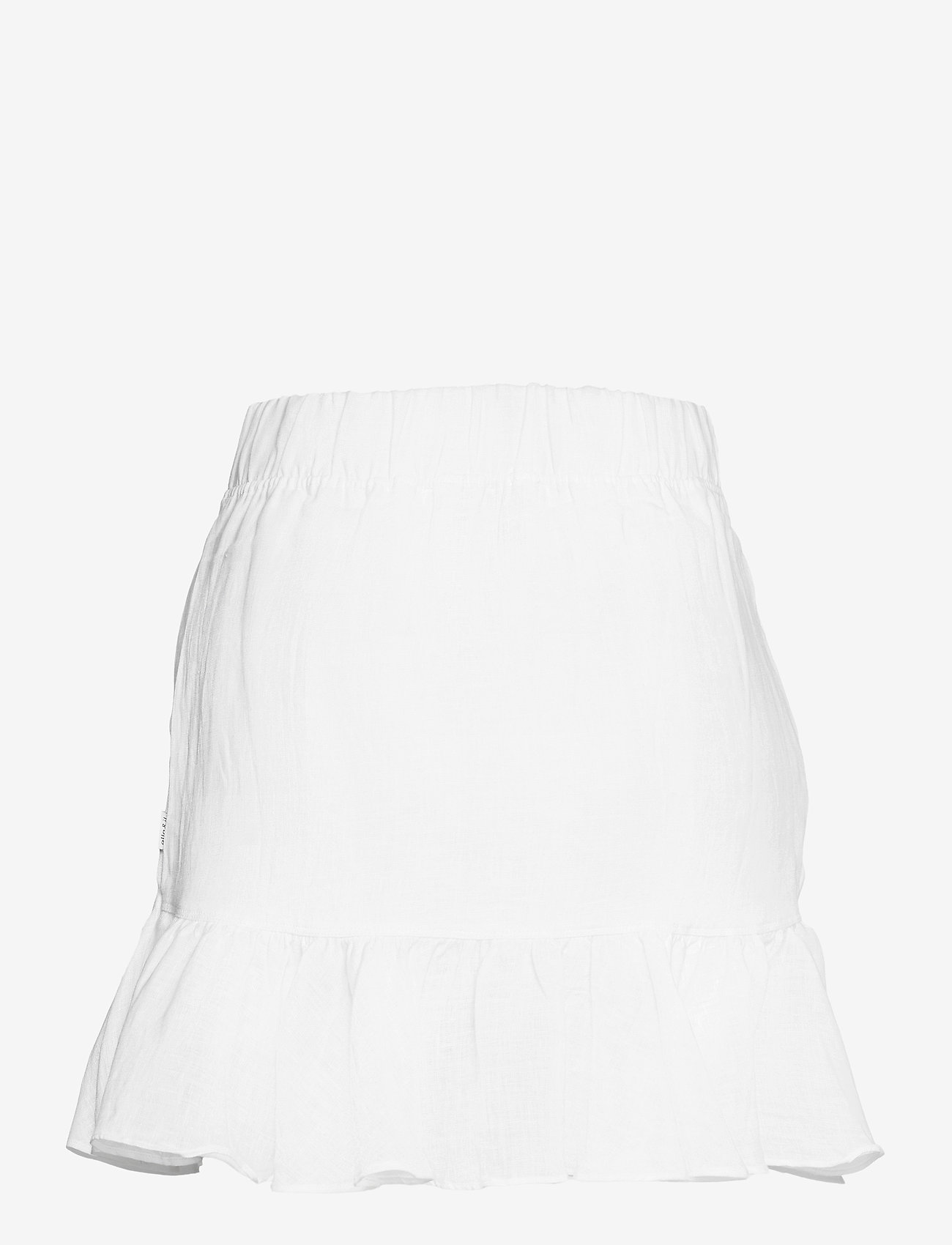 white linen skirt short