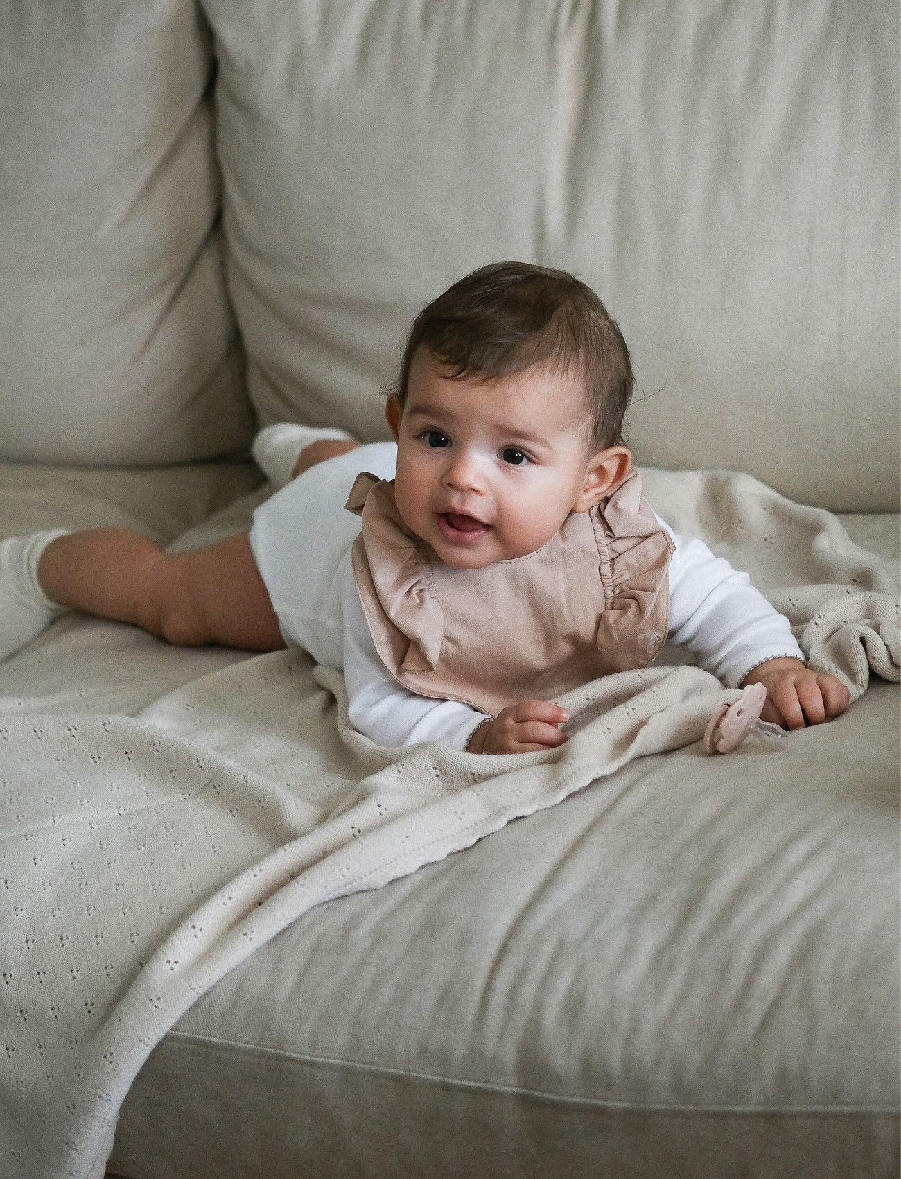 Elodie Details Pointelle Blanket - Creamy White, One Size, Cream, Babysøvn > Babytæpper, Børn