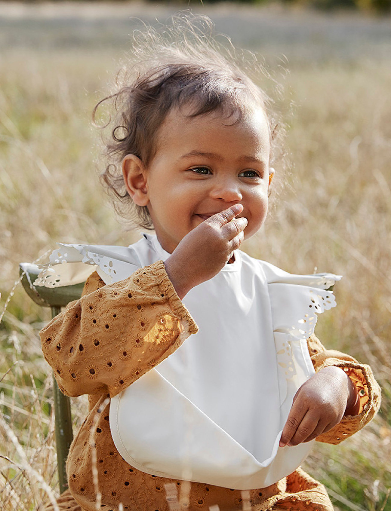 Elodie Details Baby Bib - Vanilla White, One Size, White, Hagesmække > Hagesmække Uden Ærmer, Børn