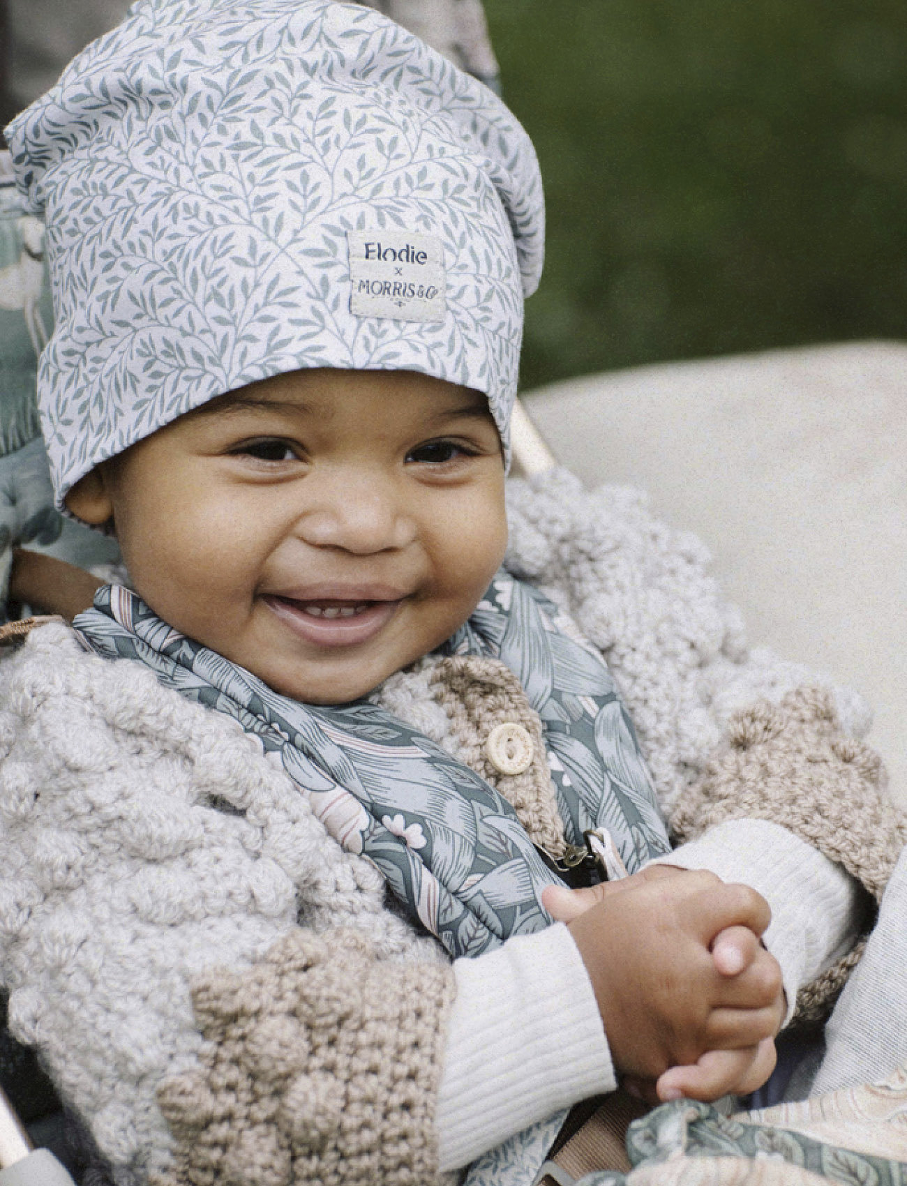 Elodie Details Logo Beanie Standen, 2-3Y, Green, Huer > Beanie, Børn