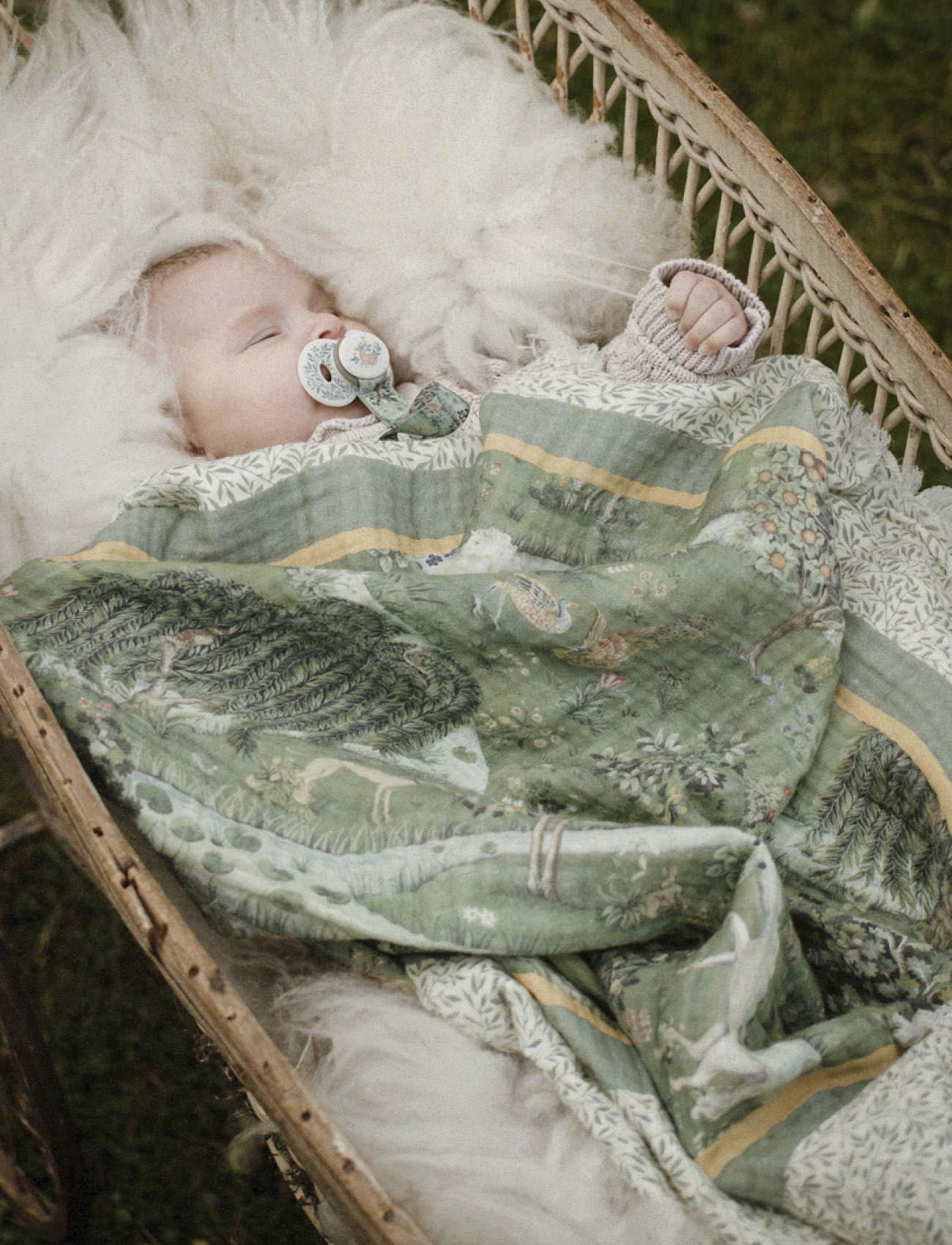 Elodie Details Soft Cotton Blanket Owl & Willow, One Size, Multi/patterned, Muslinger > Muslingetæpper, Børn