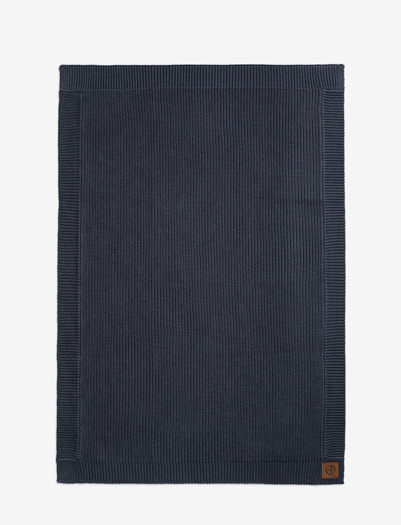 Elodie Details - Wool Knitted Blanket - Juniper Blue - blankets - dk blue - 1