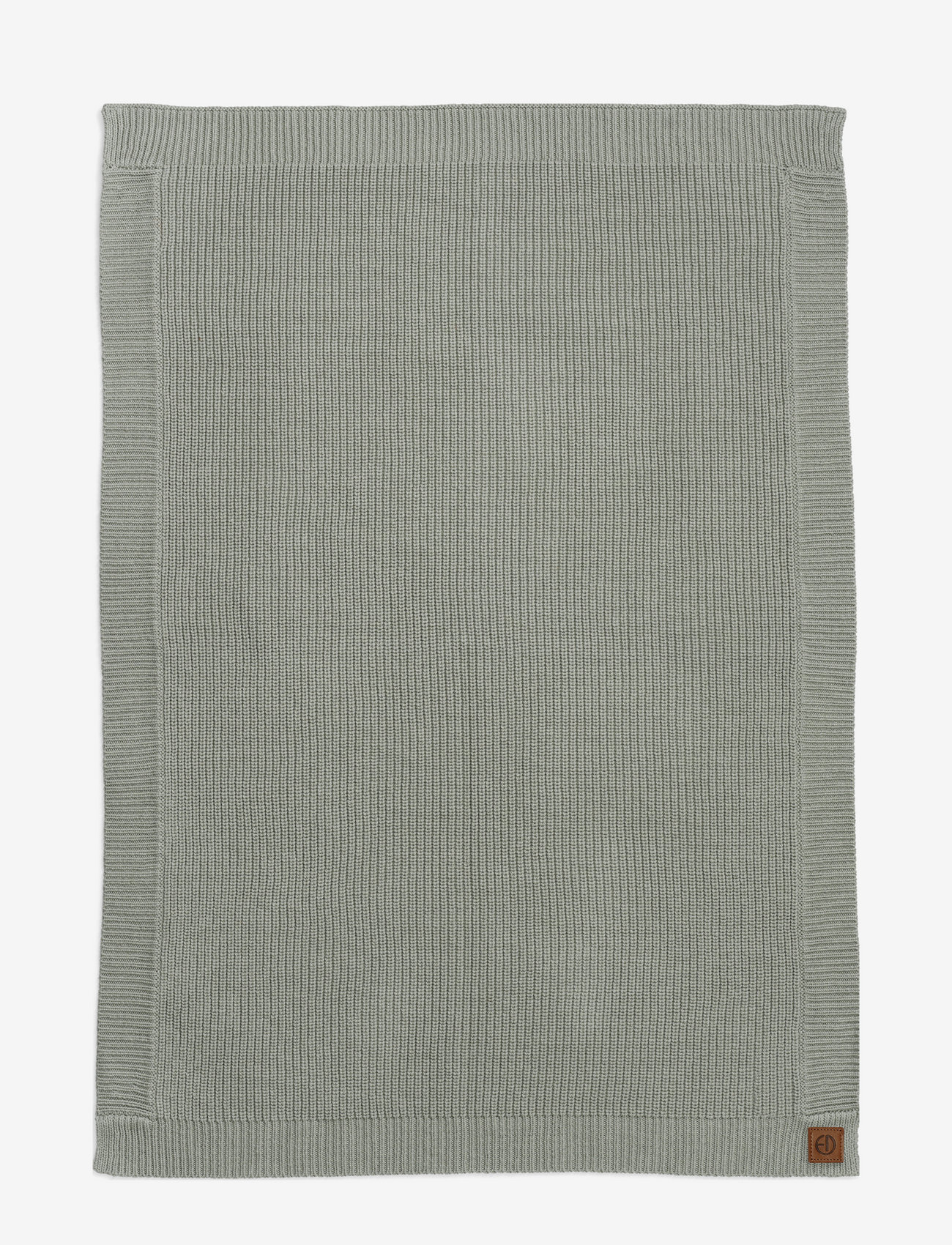 Elodie Details - Wool Knitted Blanket - Mineral Green - blankets - mineral green - 1